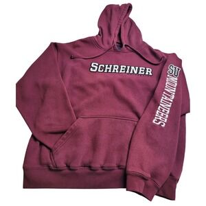 Schreiner University SU Mountaineers J. America Sportswear Maroon Hoodie Large